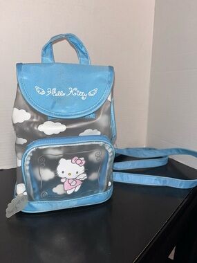 Vintage Sanrio Hello Kitty Blue Angel Backpack Purse